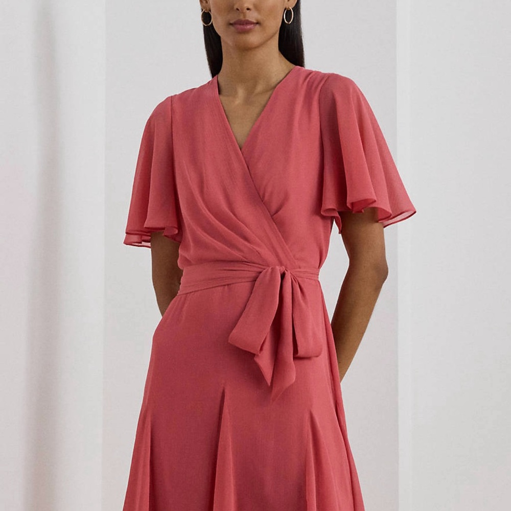 Polo Ralph Lauren Coral Midi Wrap Dress
